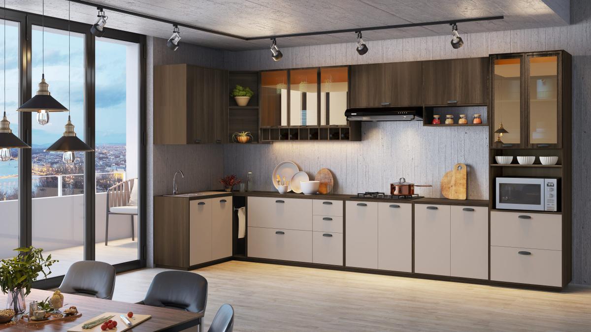 MDP Cozinha - MDP Perffect Wood Colors Cinnamon + Perffect Wood Nogal Leonardo