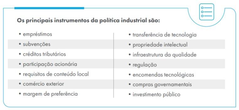 Política Industrial instrumentos de financiamento